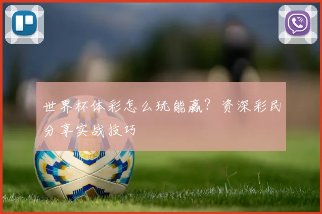 世界杯体彩怎么玩能赢?资深彩民分享实战技巧