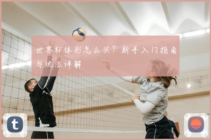 世界杯体彩怎么买?新手入门指南与玩法详解