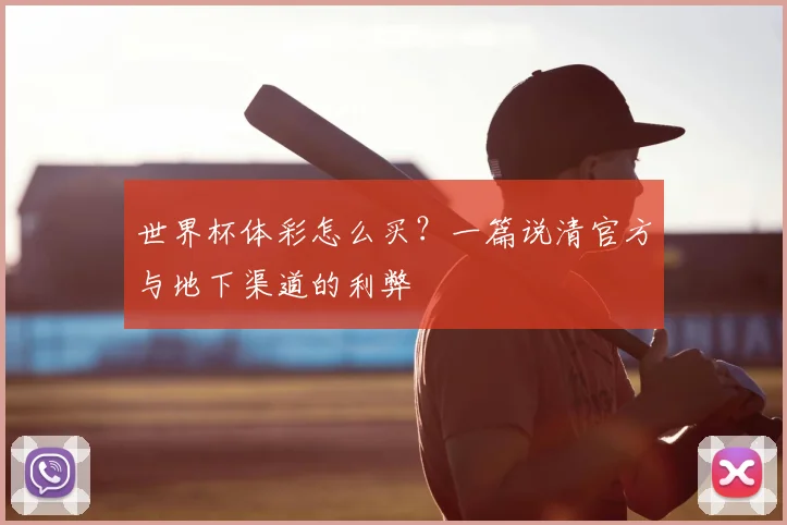 世界杯体彩怎么买?一篇说清官方与地下渠道的利弊